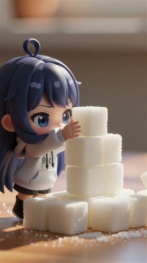 Tiny Chibi Building with Sugar Cubes 🍬 | Tiny Chibi Adventures #shorts #chibi #anime