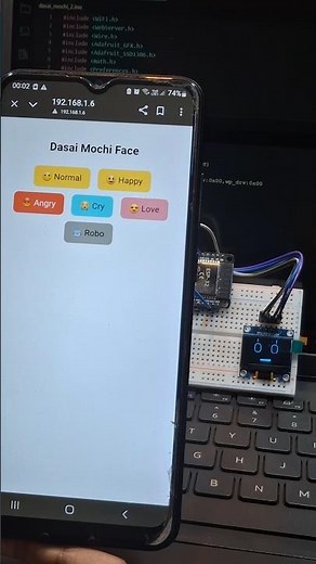 ESP32 OLED Face 😃 Dasai Mochi with 6 Moods | Arduino Project #esp32 #arduino #diy #project #coding