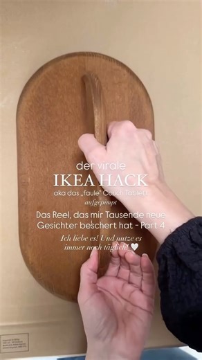 𝐒𝐚𝐛𝐢𝐧𝐞 𝐌𝐚𝐲𝐞𝐫 • 𝐈𝐧𝐭𝐞𝐫𝐢𝐨𝐫 & 𝐋𝐢𝐟𝐞𝐬𝐭𝐲𝐥𝐞 on Instagram: "Für alle Ikeaholics da draußen! Noch so ein Reel, das mir Tausende Gesichter beschert hat. 🫶😚 Ich MUSSTE den viralen IKEA-Hack – gesehen bei @kjg_home – ausprobieren und hab’ ihm direkt einen Namen verpasst: DAS FAULE COUCH-TABLETT! #dasfaulecouchtablett Nein, man kann es meiner Meinung nach NICHT einfach auf die Couch legen… für Snacks vielleicht, aber nicht für Kaffee.. es ist viel zu wackelig. So hält es bombenfe