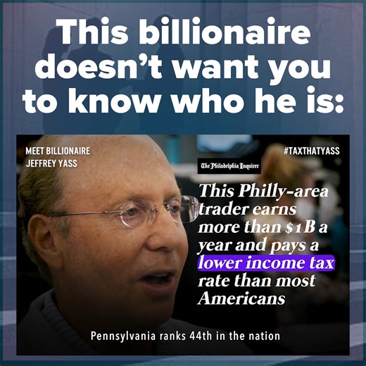 3.1K views · 65 reactions | The richest man in Pennsylvania is spending MILLIONS to quietly influence our elections and crusade against public schools—while paying a lower tax rate than many Americans. | Americans for Tax Fairness | Facebook