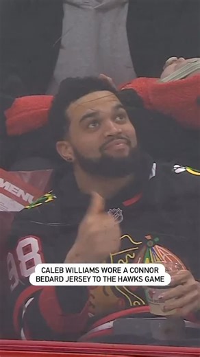 A day after the Bears season came to an end, Blackhawks fans were fired up to see Caleb Williams and Pete Crow-Armstrong in attendance 👏 | Sportsnet