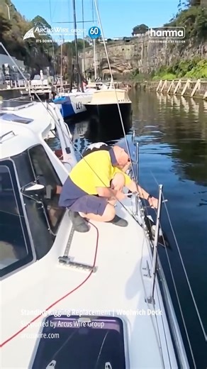 Arcus Wire Group | Installation in action at Woolwich Dock ⚓️ Working alongside Tempo Spars, this video captures part of a completed standing rigging... | Instagram
