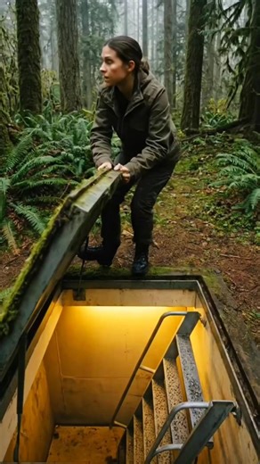 🌲 The dogs searched everywhere.They never found the door. 🔒