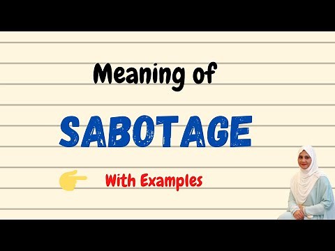 Daily vocabulary | Sabotage Meaning | Vocabgram