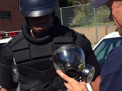 Baltimore Police outfitted with new riot gear