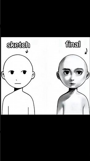 sketch vs final drawing#rob-art-in