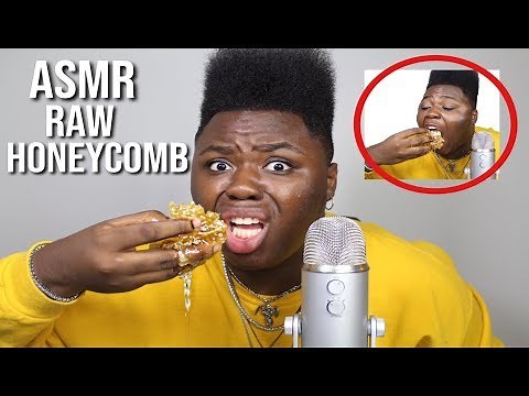I Tried ASMR... Eating RAW HONEYCOMB (Extremely Sticky Sounds)