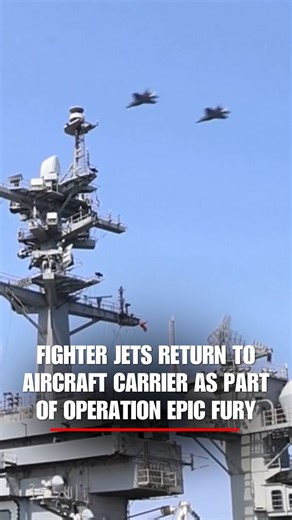NEW: Video from U.S. Central Command shows F-18 and F-35 fighter jets returning from combat operations over the skies of Iran as part of Operation Epic Fury. | Fox News