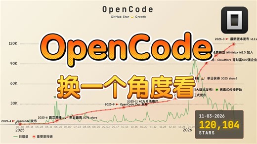 学不动了！？换个角度看 OpenCode【Remotion 制作】