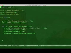 Acumuladores en Lenguaje C