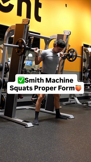 ✅Smith Machine Squats Proper Form🍑 #gymworkouttips #glutesgrowth #fitnesstransformation #fitnessjourney #gymform #weightlossjourney #FatLossCoach #dumbbellworkout #legdayworkout #homeworkout | Tanner Weiler