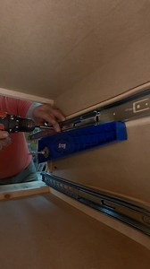 My first time using Kreg’s drawer slide installation jigs. Very cool #notsponsored Clamp the jig into the cabinet where you want the slide to go. Screw the case component in. Add the drawer component to the slide and set the drawer on the jigs. Add a temporary stop on the front of the drawer to help locate the slide. Screw the slide to the drawer. Add additional screws, and you’re done. What I like about these jigs is that they guarantee the drawer box will be perpendicular to the face frame. Ve