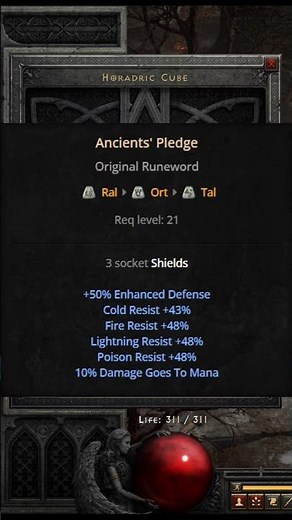 Ancient's Pledge Runeword #d2r #d2resurrected #diablo2resurrected