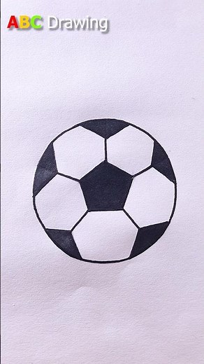 Creative Football Drawing ⚽ | Easy Pencil Drawing | ABC Drawing