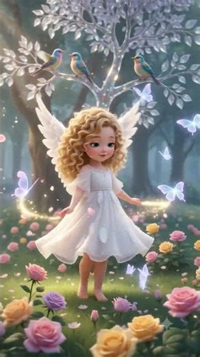 Angel Magic Concert 🎵 Cute Angel Singing with Birds & Butterflies 🕊️ Fantasy Animation