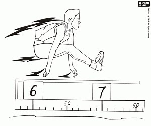 Long jump in Olympics coloring page printable game