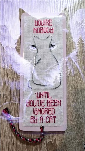 Cute Cat Handmade Cross Stitch