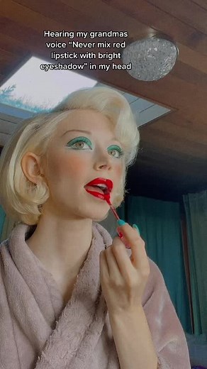 Pinup Pixie Makeup Tutorial: Red Lipstick & Bright Eyeshadow