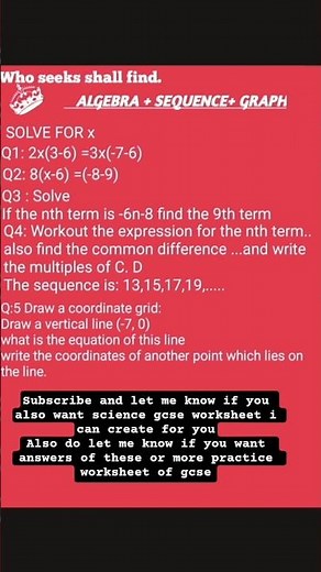 lets see who can solve this💅#ks3maths #ks3algebra#algebra #maths #mathsworksheet
