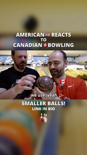The ball size got him! 😅🇨🇦🇺🇸 #usavscanada #bowling #5pin #5pinbowling #bowlingtiktok #americanreacts #canada #canadian #canadiansport #usvscanada | Joseph's Vlog