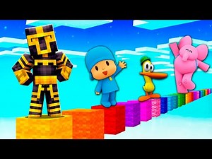 ¿Conseguiré SOBREVIVIR al PARKOUR de POCOYO en MINECRAFT? 😱
