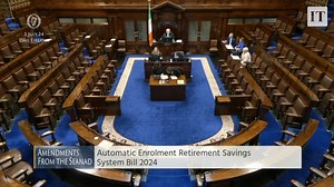 Watch: Only two Dáil members, Minister for Social Protection Heather Humphreys and the Ceann Comhairle, were present as a "historic" pension Bill was passed. Video: Oireachtas TV | The Irish Times