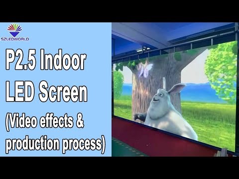 P2.5 indoor led screen display module wall assemble， vide effect, Production Process, installation