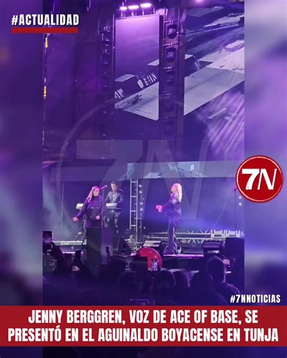 #Actualidad / Jenny Berggren, voz de Ace of Base, se presentó en el Aguinaldo Boyacense en Tunja.