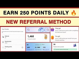 Microsoft Rewards Refer & Earn Program | 250 Points Daily Limit & Multiple Refer Trick