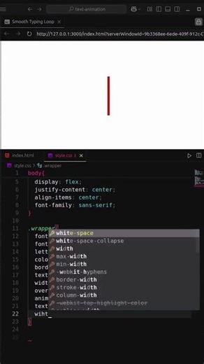 ✨ Smooth Typing Animation Effect | CSS Text Animation 🔥 | HTML CSS | #html #css #htmlcss