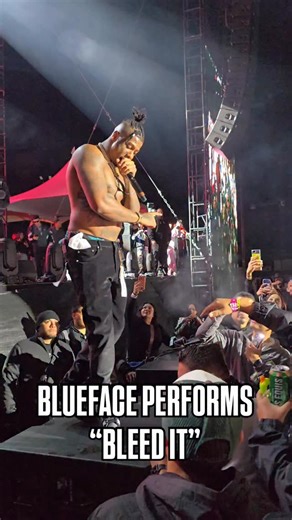 122K views · 4.3K reactions | Blueface shut it DOWN at Don’t Fall in Love Fest performing “Bleed It”!  #Blueface #BleedIt #DontFallInLoveFest #DFILFest | Power 106 Los Angeles | Facebook