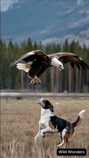 "Eagle Grabs Dog Mid-Air! 🦅🐶 Unbelievable Wildlife Moment Caught on Camera!"