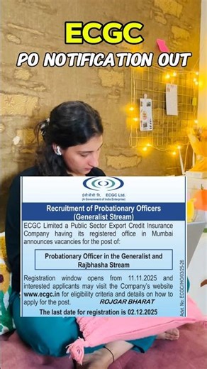 ECGC NOTIFICATION OUT #sbi #ecgc #youtubeshorts