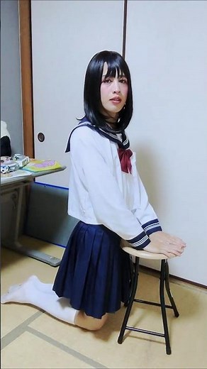 セーラー服女装全体像6/20 #女装 #cosplay #メイク