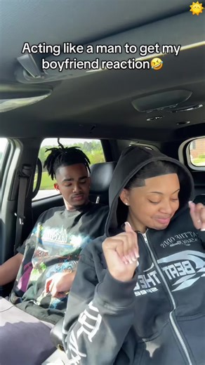 Acting like a man to get my boyfriend reaction #funnyvideos #usaus #funny #prank #challenge