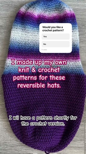 Reversible Knit & Crochet Hats