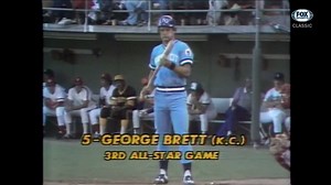George Brett wasted no time in the '78 ASG. That double scores a run! #Royals This All-Star Classic Replay is airing now on FOX Sports Kansas City. | FanDuel Sports Network Kansas City