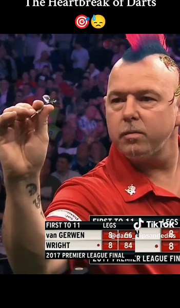 Peter Wright's tragic loss to Michael van Gerwen in the 2017 Premier League Final Ib : @DartsToday #darts #sad #mvg #peterwright #dartstok