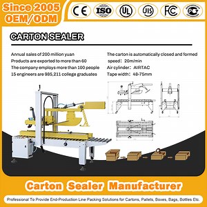 [Hot Item] Semi Automatic Adhesive Tape Carton Semi-Automatic High-Speed Sealers Machine with Auto Folding Box Sealing Machine