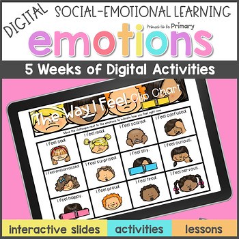 Identifying Feelings & Emotions Check In Chart SEL Morning Slides Activities