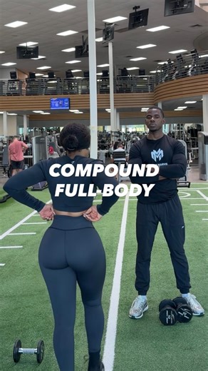 Ima (ee-ma) | FITNESS MOTIVATION on Instagram: "full-body burner 🔥⬇️ reverse lunge x curl dumbbell swings squat x oh press rdl x upright row 3x12 for all! core tight, glutes fired, strength up… we love a productive duo 🙂‍↔️ #partnerworkout #fullbodyworkout #gymduo #compoundexercises #womensfitness #mensfitness #strengthtraining #snatchedwaist #glutebuilding #hourglassgoals #fitlifestyle #imaculatebody"