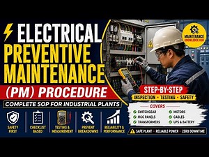 Electrical Preventive Maintenance (PM) Procedure | Complete SOP for Industrial Plants & Power Plants
