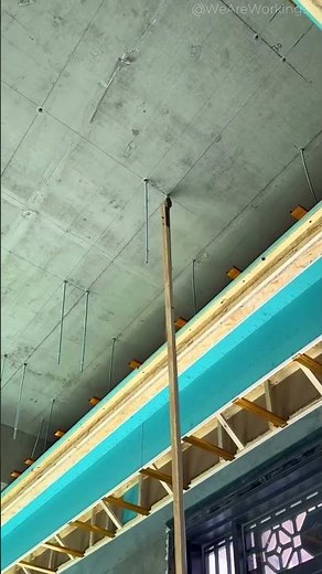 Installing ceiling suspension rods with a simple tool #construction #shorts