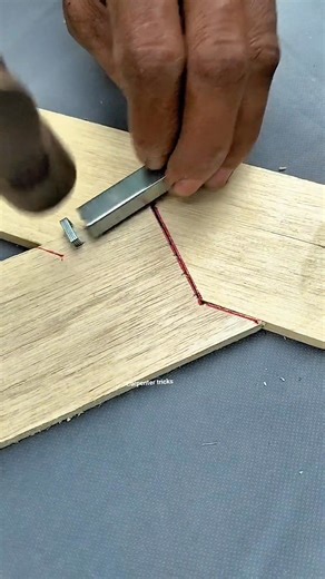 2.3K views · 12 reactions | A unique way to lock wood joints with staples #Woodworking Tips #DIY #Project | Carpenter Tricks | Facebook