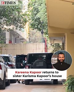 Kareena Kapoor returned to her sister Karisma Kapoor's house after spending time with her husband, Saif Ali Khan, at the hospital. The actress continues to be by her family's side during Saif’s recovery. #SaifAliKhan #SaraAliKhan #IbrahimKhan #KareenaKapoor #Taimur #JehAliKhan | ETimes