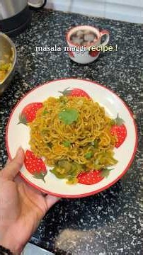 masala *maggi 🍝😍 *with veggie’s🥕😢😭#ytshorts #maggi #noodles #recipe #cooking
