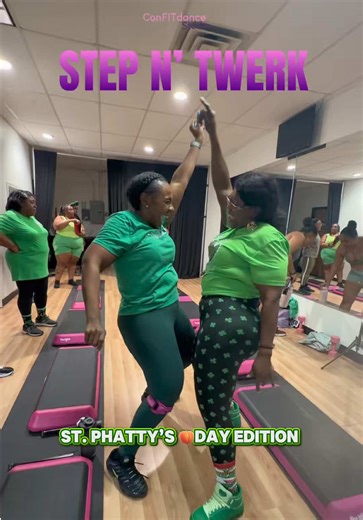 A small snippet recap 🔥 Thank you to everyone who joined us for Step n’ Twerk™ St. PHATTY’S 🍑 Day Edition (thanks Micahhh 😂🤗) We had a good ole TIMEEE choosing to work out vs drannkkk this St. Patty’s Day ☘️💪🏽 Sweat was real, energy was HIGH, and the vibes were unmatched as always 💃🏽🔥 Y’all showed OUTTT — period! #ConFITdance #StepNTwerk #StPhattysDay #DetroitFitness #confitdancestudio