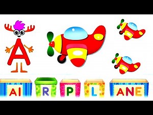 Bini ABC Alphabet | Learn To Write Letter A And Spell The Word AIRPLANE | Bini Bambini Games #1