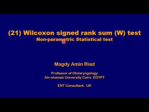 (21) Wilcoxon signed rank sum W test