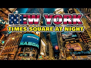 NEW YORK CITY 🇺🇸 Times Square NIGHT Walking Tour 4K | Travel USA